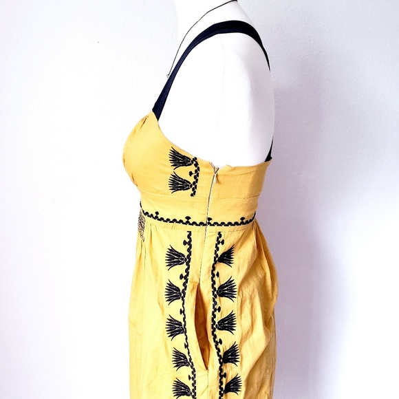SALE Floreat Iris mustard embriodered dress - Picture 6 of 6